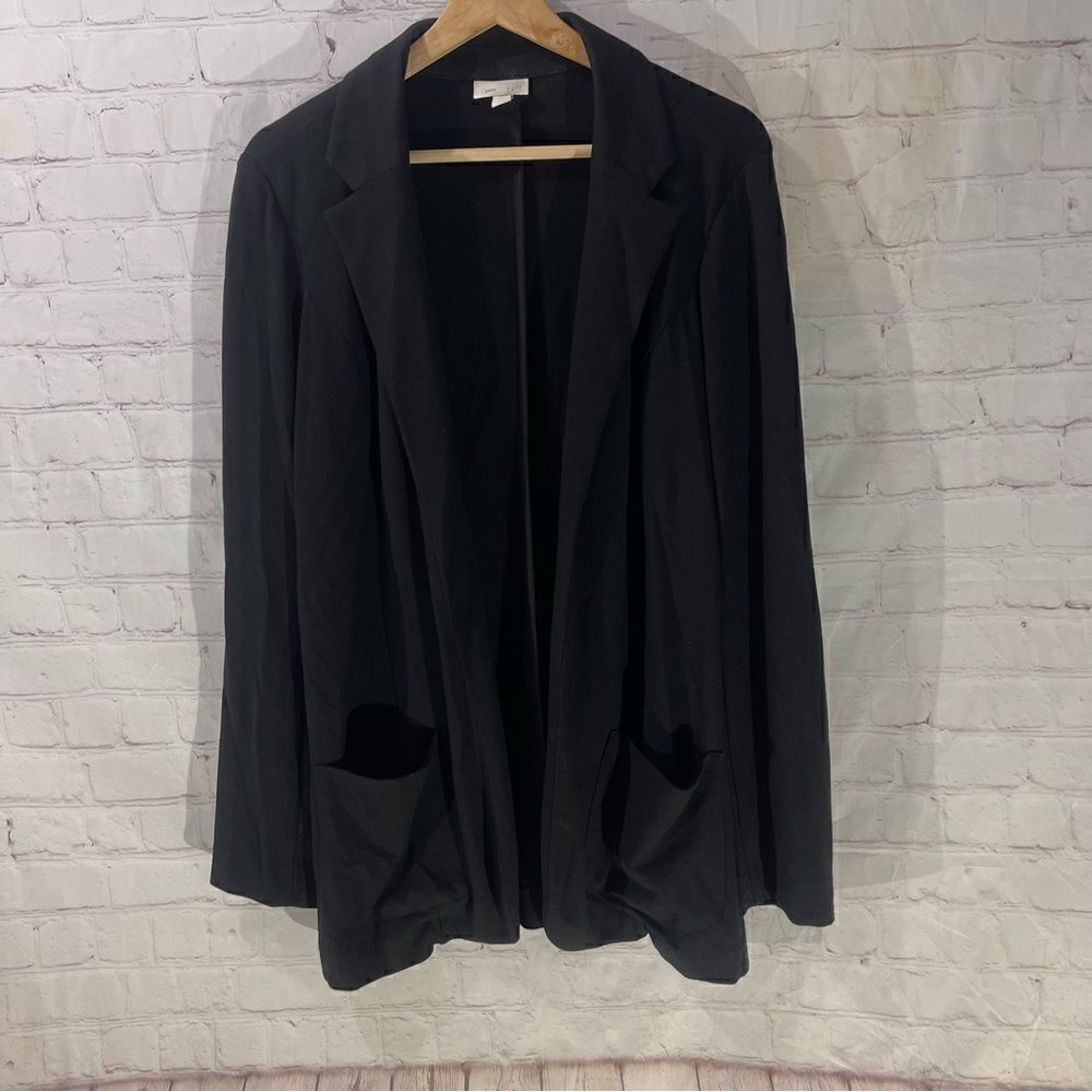 J. Jill Black Ponte Open Front Cardigan